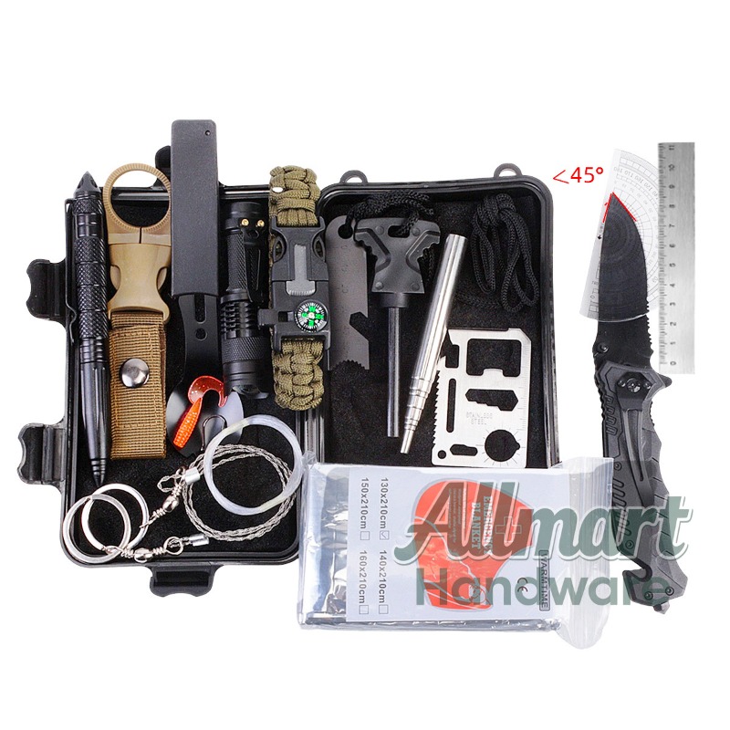 First Aid Kit Camping - Wielofunkcyjny przenośny zestaw narzędzi survivalowych EDC,