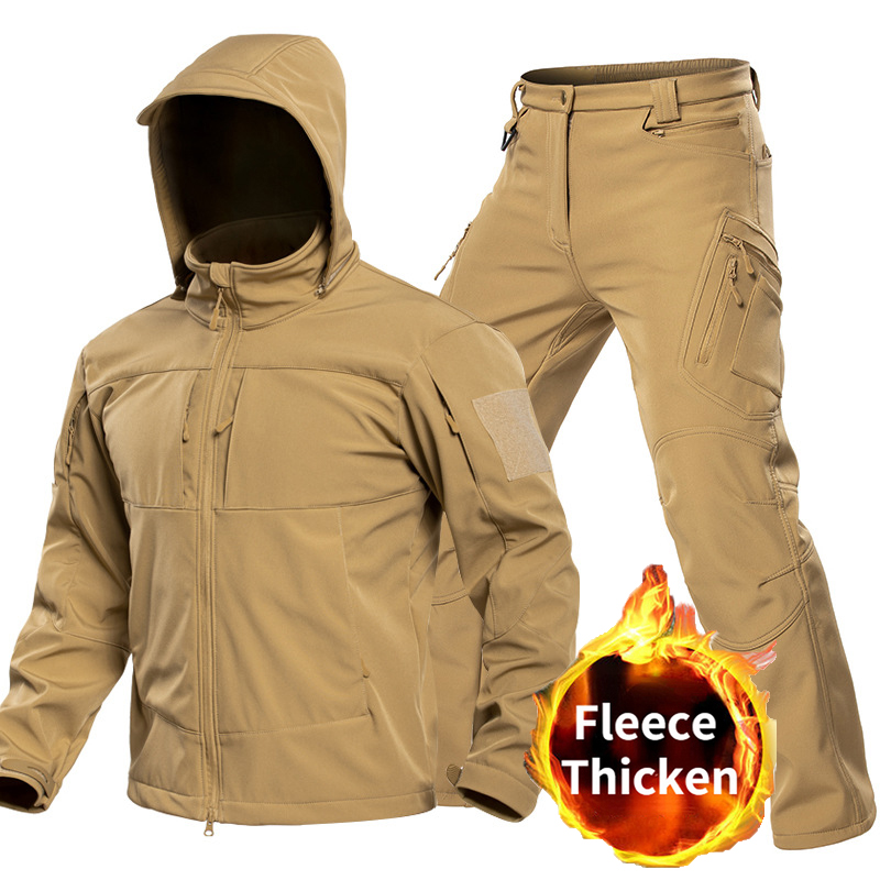 Outdoor Camping Set - Męski taktyczny komplet softshellowy na zewnątrz