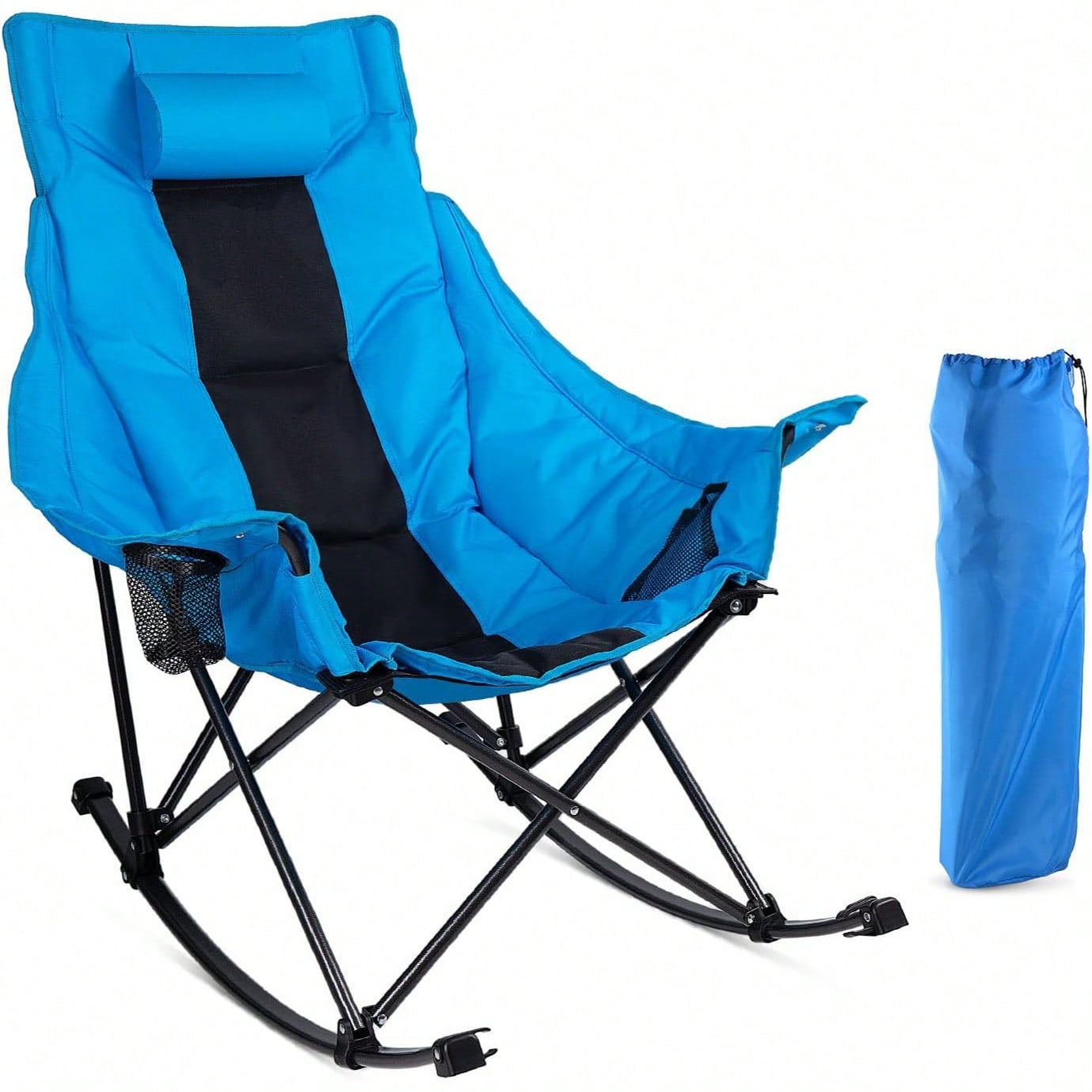 Outdoor Camping Rocking Chair - Składane krzesło kempingowe z funkcją bujania