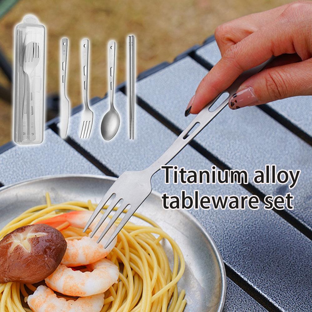 Outdoor Camping Glamping Share - Tytanowa łyżka z długim uchwytem, lekki