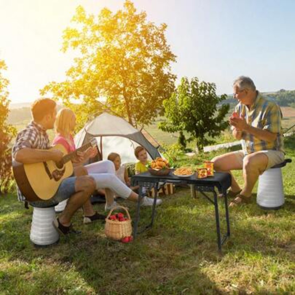Outdoor Camping Gear - 3-częściowy składany zestaw stołu i stołków