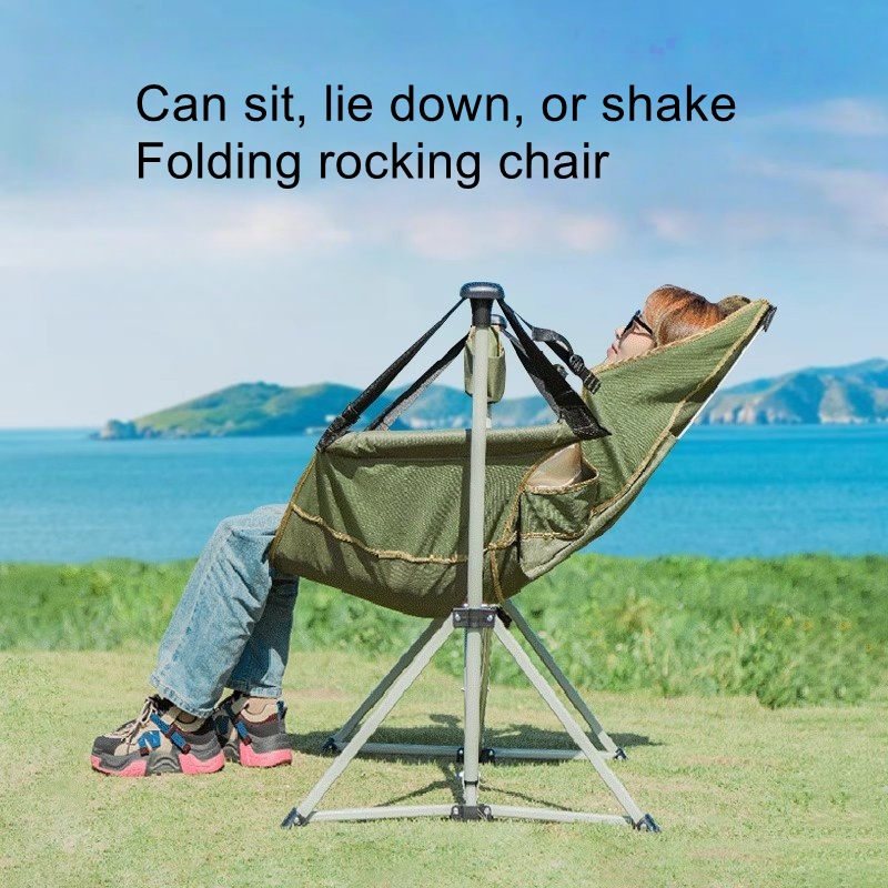 Krzesło bujane do użytku na ze – Outdoor Camping Rocking Chair recenzja i cena