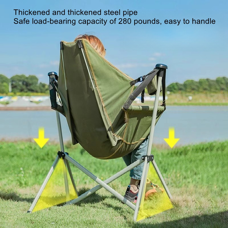 Krzesło bujane do użytku na ze – Outdoor Camping Rocking Chair recenzja i cena
