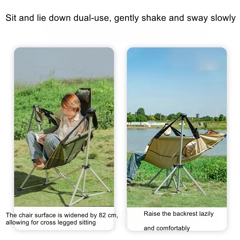 Krzesło bujane do użytku na ze – Outdoor Camping Rocking Chair recenzja i cena