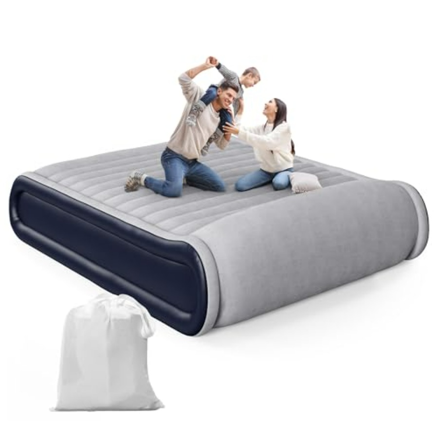 Materac dmuchany Queen z wbudo – Camp Pillow Compressible recenzja i cena