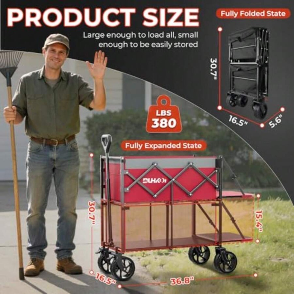 Dwupoziomowy składany wózek z  – Outdoor Camping Gear recenzja i cena