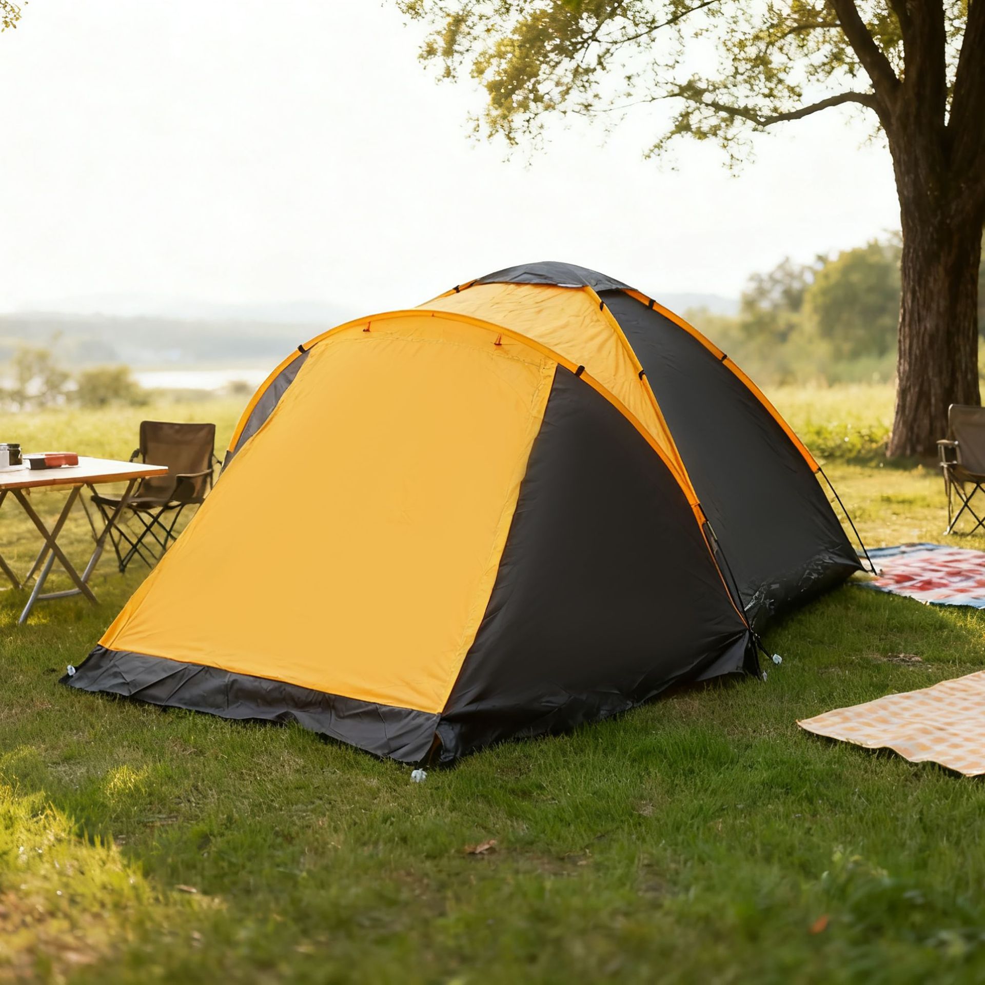 Namiot kempingowy z włóknem sz – Outdoor Camping Set recenzja i cena